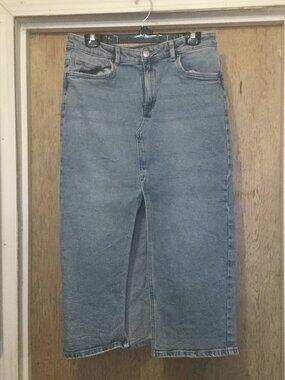 Dex Light Blue Denim Maxi Skirt